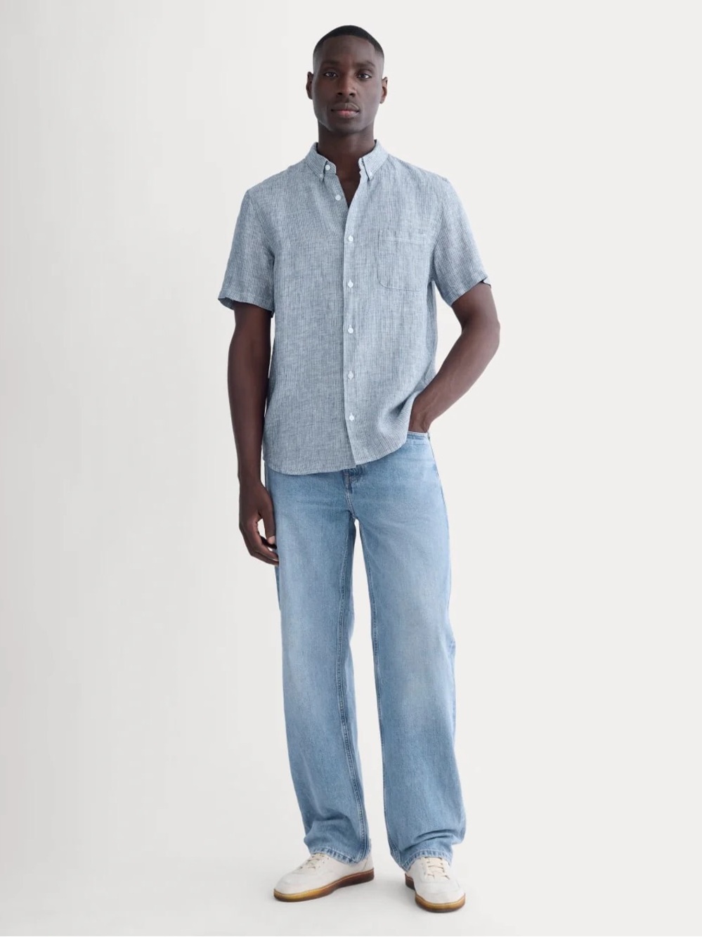 Brave Soul London cotton short sleeved button down shirt